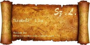 Szabó Lia névjegykártya